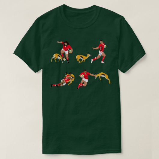 Wales vs The Springboks Tシャツ (デザイン正面)