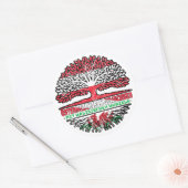 Wales Walisisch Österreichisch Baum ラウンドシール (封筒)