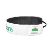 Wales Welsh Flag Green Personalized Name  アスレチックヘッドバンド (右)