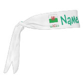 Wales Welsh Flag Green Personalized Name  タイヘッドバンド (回転270)