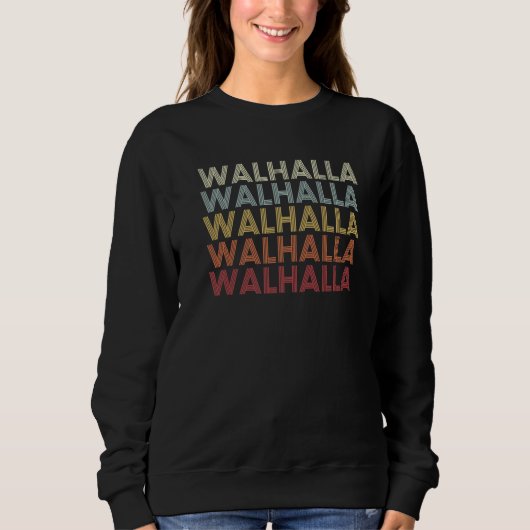 Walhalla South Carolina Walhalla SC Retro Vintage スウェットシャツ (正面)