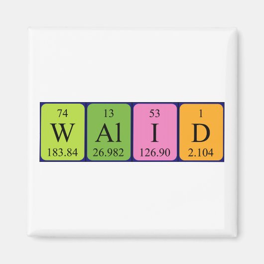 Walid周期表名磁石 マグネット (正面)