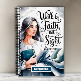Walk パーソナライズされた By Faith Christian Women Journal ノートブック