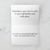 Walk 遠くに Peacock - 考える Of Youカード カード (内部)