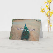 Walk 遠くに Peacock - 考える Of Youカード カード (黄色い花)