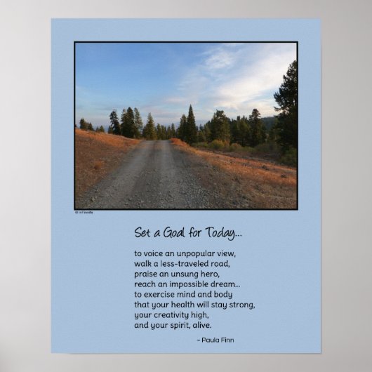 Walk a Less-Traveled Road...Motivational poster ポスター (正面)