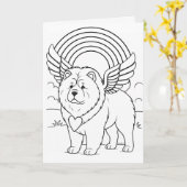 WALK BESIDE US Chow sympathy カード (黄色い花)