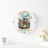 Walk By Faith.... ラージ壁時計 (ホーム)