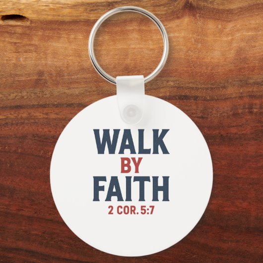 Walk by Faith 2 Cor 5:7  キーホルダー (正面)