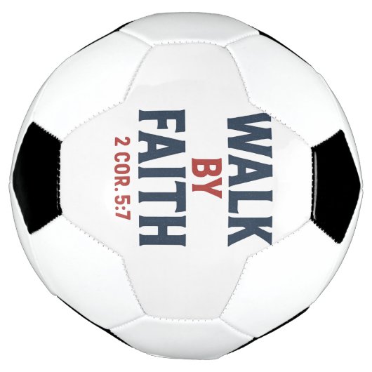 Walk by Faith 2 Cor 5:7  サッカーボール (回転)