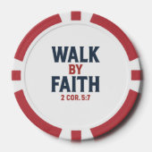 Walk by Faith 2 Cor 5:7  ポーカーチップ (正面)