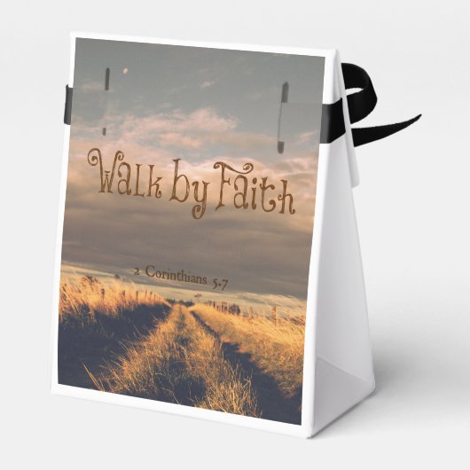 Walk by Faith Bible Verse聖なる書物、 経典 フェイバーボックス (裏面サイド)