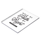 "Walk by Faith" Bible Verse Typography Design ノートブック (左側)
