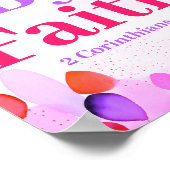 Walk By Faith Bohoクリスチャン10代のガールウォールアート ポスター (角)