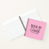 Walk by Faith Christian Living Soft Pink Simple ノートブック (内部)