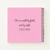 Walk by Faith Christian Living Soft Pink Simple ノートブック (裏面)