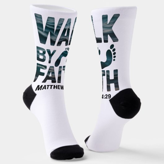 Walk By Faith Christian Ocean  ソックス (傾斜あり)