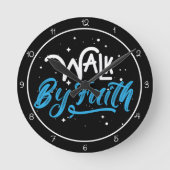 Walk By Faith Design ラウンド壁時計 (正面)