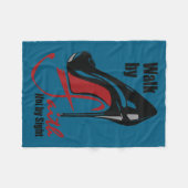 Walk By Faith Not By Sight Motivation Quotes  フリースブランケット (正面(横))