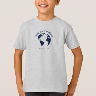 Walk For The World T-Shirt - Boys Light Gray Tシャツ