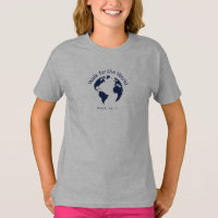 Walk For The World T-Shirt - Girls Dark Gray