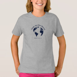 Walk For The World T-Shirt - Girls Dark Gray Tシャツ