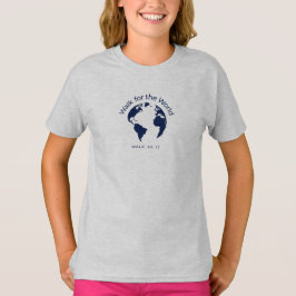 Walk For The World T-Shirt - Girls Light Gray Tシャツ