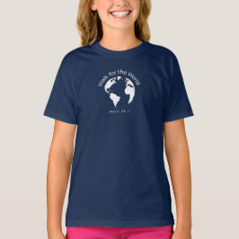 Walk For The World T-Shirt - Girls Navy Tシャツ