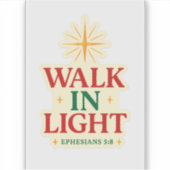 Walk in Light - FaithFuelシール付きエペソ5 シール (正面)