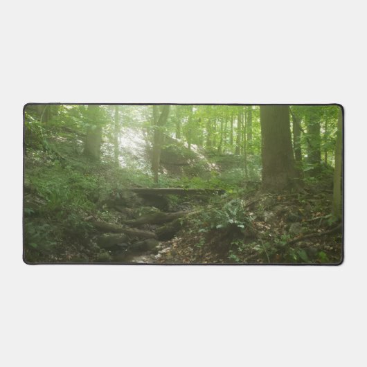 Walk in the Woods - Brook with Bridge デスクマット (正面)