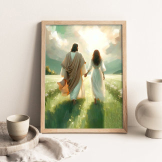 Walk With Me Jesus _ Christian Wall Art _ Jesus Wa ポスター