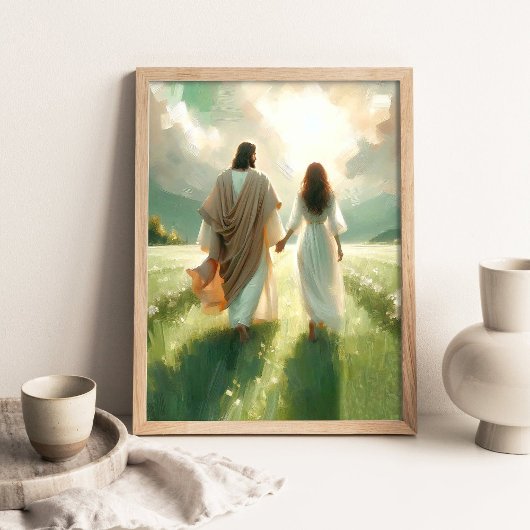 Walk With Me Jesus _ Christian Wall Art _ Jesus Wa ポスター