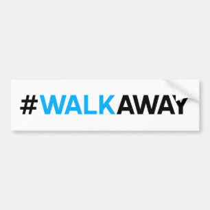 #WalkAwayバンパーステッカー(カスタマイズ可能な色) バンパーステッカー