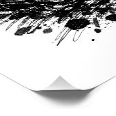 Walker in the Rain – Haunted Ink Illustration ポスター (コーナー)