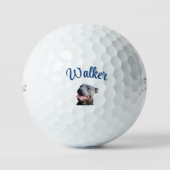 Walker Name With Staffy Bull Terrier,  ゴルフボール (正面)