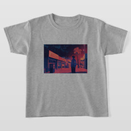 walking at night lofi style tシャツ