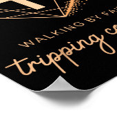 Walking By Faith Tripng Constantly Funny Christian ポスター (角)