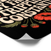 Walking By Faith Tripping Constantly Funny Walk Wi ポスター (角)