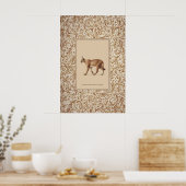 Walking Caracal Poster Print  Neutral Wildlife ポスター (キッチン)