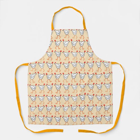 Walking Chickens Apron エプロン (正面)