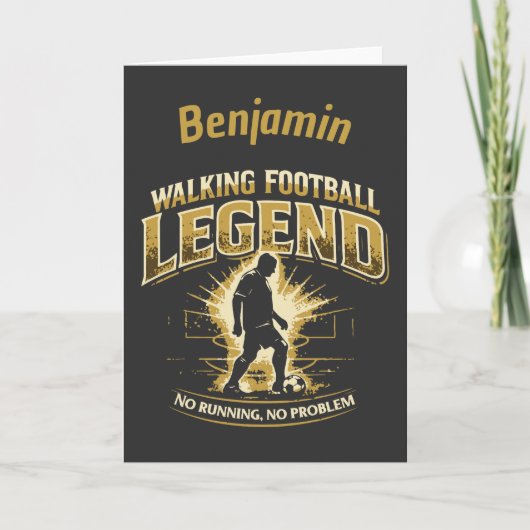 Walking Football Legend Funny Soccer Player カード (正面)