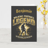 Walking Football Legend Funny Soccer Player カード (黄色い花)