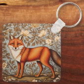 Walking Fox William Morris Inspired  キーホルダー (裏面)