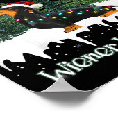 Walking In A Wiener Wonderland Dachshund ポスター (角)