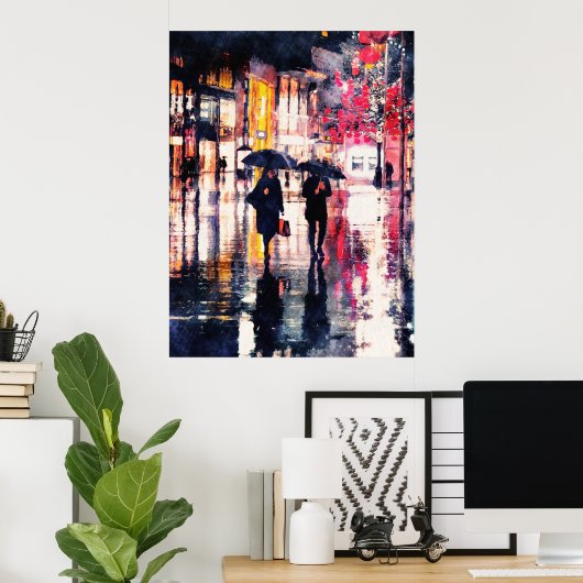 Walking In The Rain ポスター (ホームオフィス)