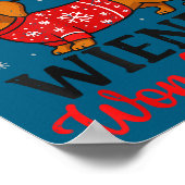 Walking In Weiner Wonderland Mini Dachshund Christ ポスター (角)