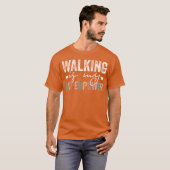 Walking Is My Superpower Walking Quote funny Tシャツ (正面フル)