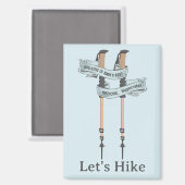 walking is the best medic Hippocrates hiking pulse マグネット (正面/裏面)