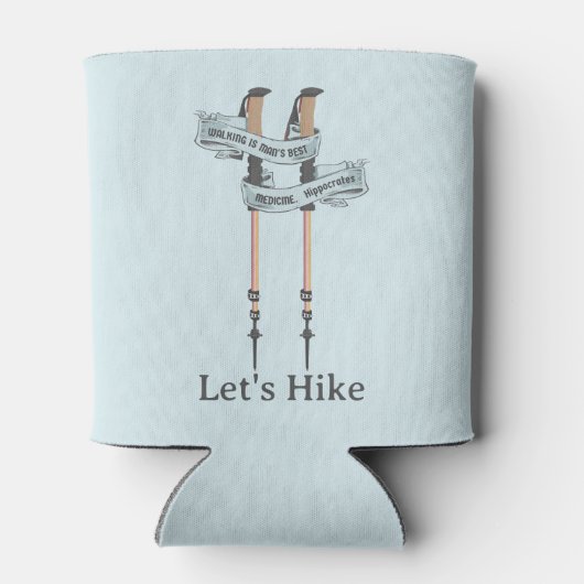 walking is the best medic Hippocrates hiking pulse 缶クーラー (裏面)