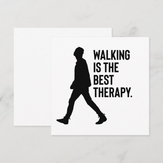 Walking is the Best Therapy Quote 招待状 (正面/裏面)